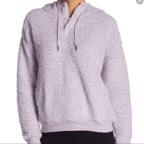 Z by Zella Rare Form Lavender Sherpa Hoodie Sweatshirt - Picture 1 of 9